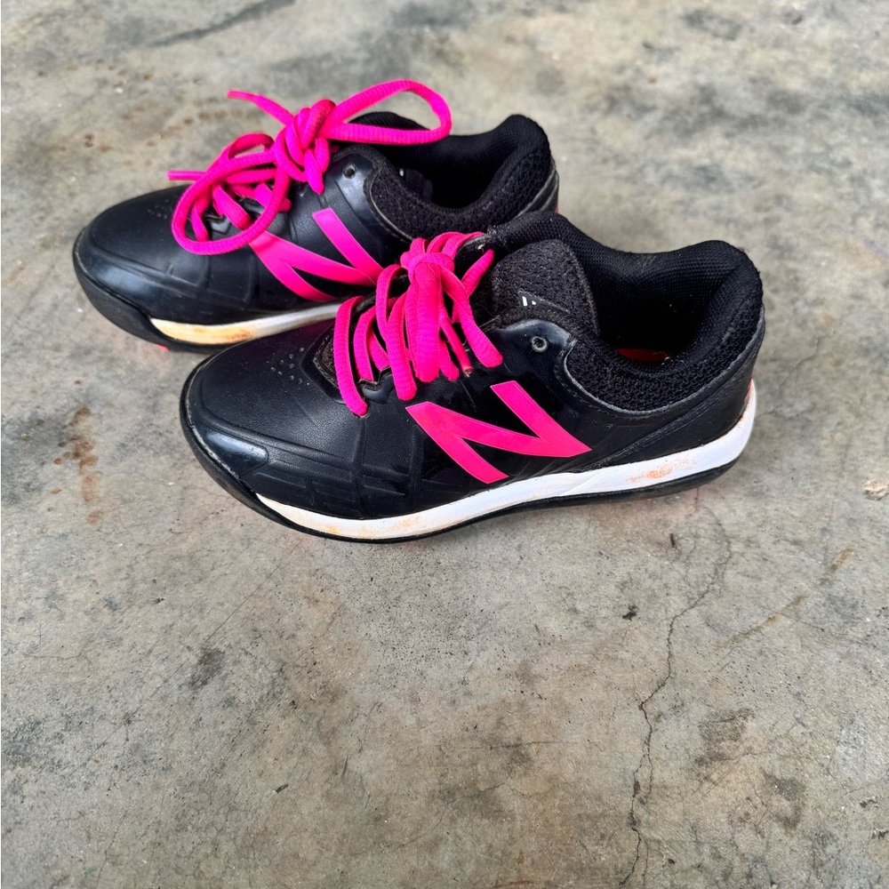 New Balance Black and Pink Athletic Cleats